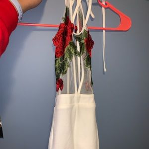 Sexy open back romper